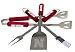 Nebraska Cornhuskers 4 piece BBQ (Barbecue) Set - Spatula/Tongs/Fork/Basting Brush - NCAA College Athletics Fan Shop Sports Team Merchandise