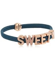 BCBGeneration Sage and Rose Gold Sweet Mini Stretch Affirmation Bracelet, 8"