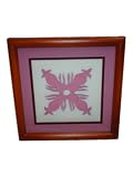 Hawaiian Quilted Pineapple Pattern- Framed 9 x 9