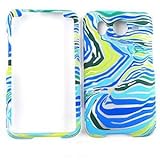 HTC Desire HD/Inspire Blue/Green Zebra HARD PROTECTOR COVER CASE/SNAP ON PE ....