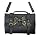 Studded Bow Shoulder / Cross Body Satchel Bag Black