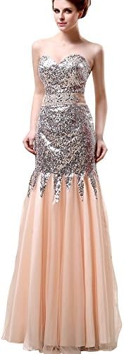 Favebirdal Women's Mermaid Prom Dress Formal Evening Gown Indy Pink Size US10