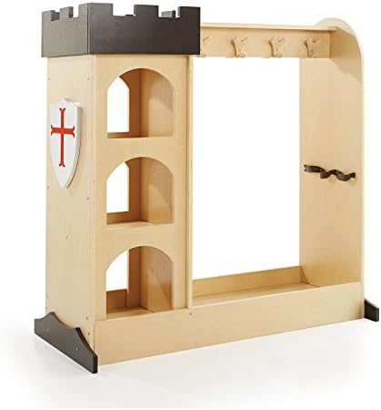 Guidecraft Castle Dramatic Kids Vanity, Durable and Well Made Material, Perfect for Kids Room, Modern Design, Color Brown