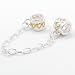 Solid Sterling Silver with 14k Gold Plated Safe Chain Stopper Beads Charms Are Compatible with Pando