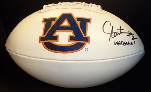 Cam Newton Autographed/Hand Signed Auburn Tigers Football with ''WAR EAGLE'' Inscription