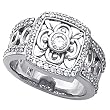 14K White Gold Diamond Ring - 0.62 Ct.
