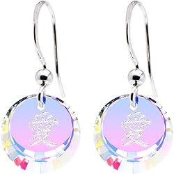 Handcrafted Austrian Crystal Love Chinese Symbol Earrings