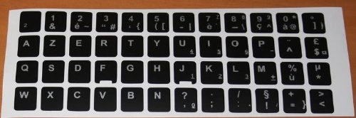 Sticker Autocollants AZERTY francais pour clavier pc ordinateur portable HP Pavilion et Probook