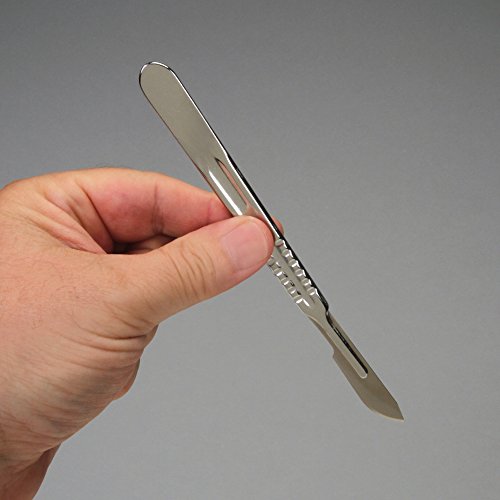 Surgeon's Scalpel, Chrome, No. 22 blade included, Uses Blades 20-25