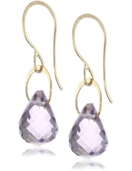Melissa Joy Manning "Sand" 14k Gold Rose Amethyst Earrings