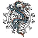 Dragon W/ Symbol Adult Long Sleeve T-Shirt