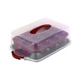 Cupcake Carrier - Silvertone Red (24-cup) by Bradshaw