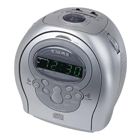 Audiovox CE-255 Compact CD Clock Radio with AM/FM Radio and Dual Alarm