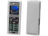 WHITE/CLEAR SILICONE SOFT RUBBER JELLY CASE COVER for NEXTEL/BOOST MOBILE MOTOROLA i425 - RETAIL PACKAGING