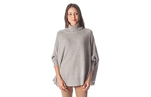 Conte of Cashmere Poncho (Gris Moyen)