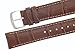JP Leatherworks Mens Alligator Grain Watchband Natural Matte Finish Brown 22mm