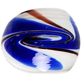 Handmade Dark Blue Marbled Glass Ring
