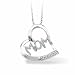 Mom Heart pendant with diamond accent