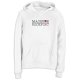 Sweatshirt Woman White " Elegant Flag Rockport " Maine Usa City