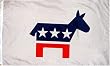 Democrat Flag - 3 foot by 5 foot Polyester (NEW)