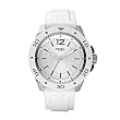 Fossil #JR1268 Men's White Silicone 3 Hand Analog Watch