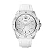 Fossil #JR1268 Men's White Silicone 3 Hand Analog Watch