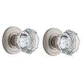 Baldwin 5800.150.PASRD Fillmore Crystal Door Knob Passage Set S Nickel