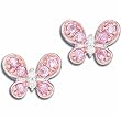 14kt White Gold Butterfly Pink Sapphire and Diamond Earrings