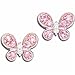 14kt White Gold Butterfly Pink Sapphire and title=