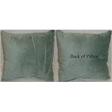 Metro Blue Velvet Pillow with Fold by