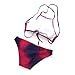 Flymall Retro High Neck Halter Bikini Set Swimsuit