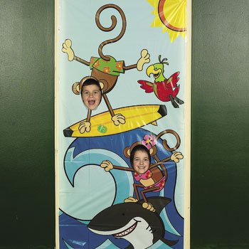 Vinyl Beach Monkey Photo Door Banner