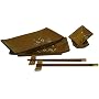 Mocha Floral Complete Japanese Sushi Dinner Set for 2, 8 Piece