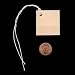 100 Blank TAN PERFORATED Hang Tags (1-3/8"x1-1/2") & 100 Cut Strings for Crafts & Gifts. Personalize & Price your merchandise.
