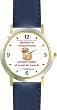 Habit 1 - Those Committed #1 (Spanish Text) - DELUXE TWO-TONE WATCH from THE 7 HABITS - WATCH COLLECTION BY WATCHBUDDY&reg; - Arabic Numbers - Blue Leather Strap-Size-Women's Size-Small