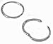 Nickel Free 2 Pair Set (4 Total Hoops) 12mm Hinged Hoop Earrings Crafted in SOLID .925 Sterling Silver