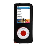 Premium Black Leather Sleeve Case with Belt Clip for Apple ipod Nano Chromatic 8GB, 16GB 4G (4th Generation)