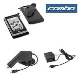 Black Face Out Swivel Belt Clip Holster + Car Charger + Home Travel Charger for Verizon LG Dare Vx-9700 Cell Phone