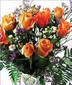 12 Fall Colour Roses with Fancy Filler Flowers