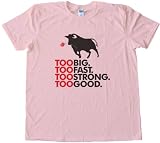 Derrick Rose Chicago Bulls Too Big Too Fast Too Strong Too Good Tee Shirt Gildan Softstyle Pink (Medium)