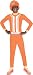 Paper Magic Men's Yo Gabba Gabba Dj Lance Costume, Orange, Large