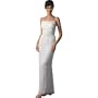 Ivory Wedding Dress. Ivory Evening Gown. Informal Bridal Gown. Long Beaded Dress by Sean Collection (1471)