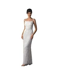 Slit Beaded Rayon/Silk Evening Dress 