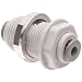 Celcon Push-to-Connect Tube Fitting, Acetal Copolymer, Bulkhead Union, Tube OD