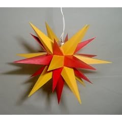 A1e, rot/gelb, Weihnachtsstern Herrnhut f�r Innen, Kunststoff, 13 cm, rot/gelb, Adventsstern, Stern, Sterne, Advent, Weihnachten, original Herrnhuter Stern