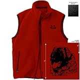 Polar Fleece Vest Red  K - 9 Team : Leonberger Embroidery / Vector  Dog