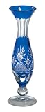 Vase Cut Glass - Cobalt Blue, 7" Height