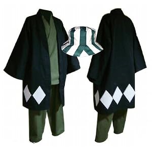 Japanese Anime Bleach Cosplay Costume - Kisuke Urahara Set with Hat
