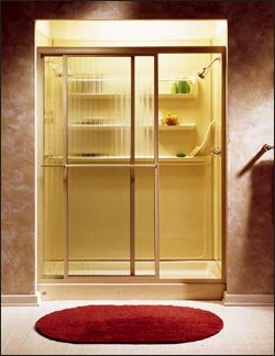 American Standard 6034STE1 56-Inch-to-60-Inch Sliding Shower Door Enclosure, Obscure Glass