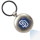 MLB San Diego Padres Silver Baseball Flashlight Keychain